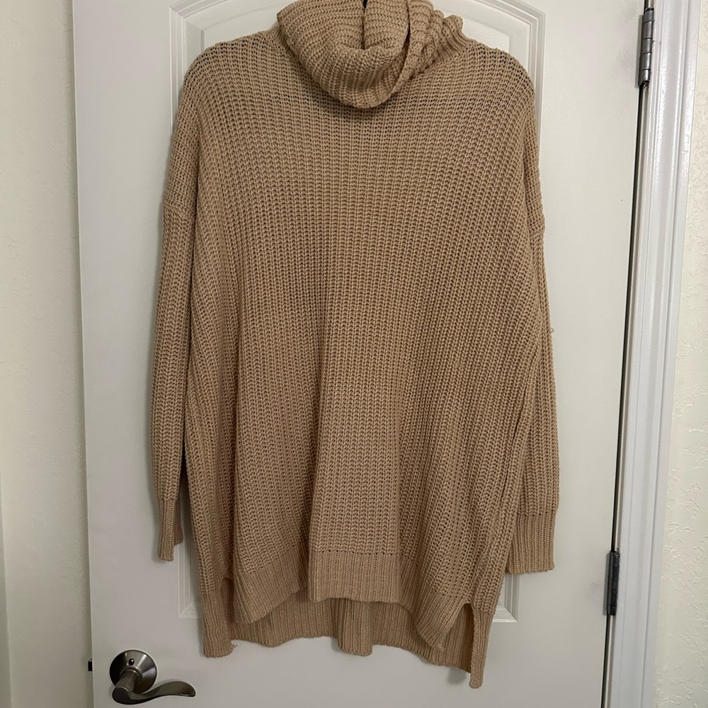 Windsor Camel Cowl Neck Sweater Dress